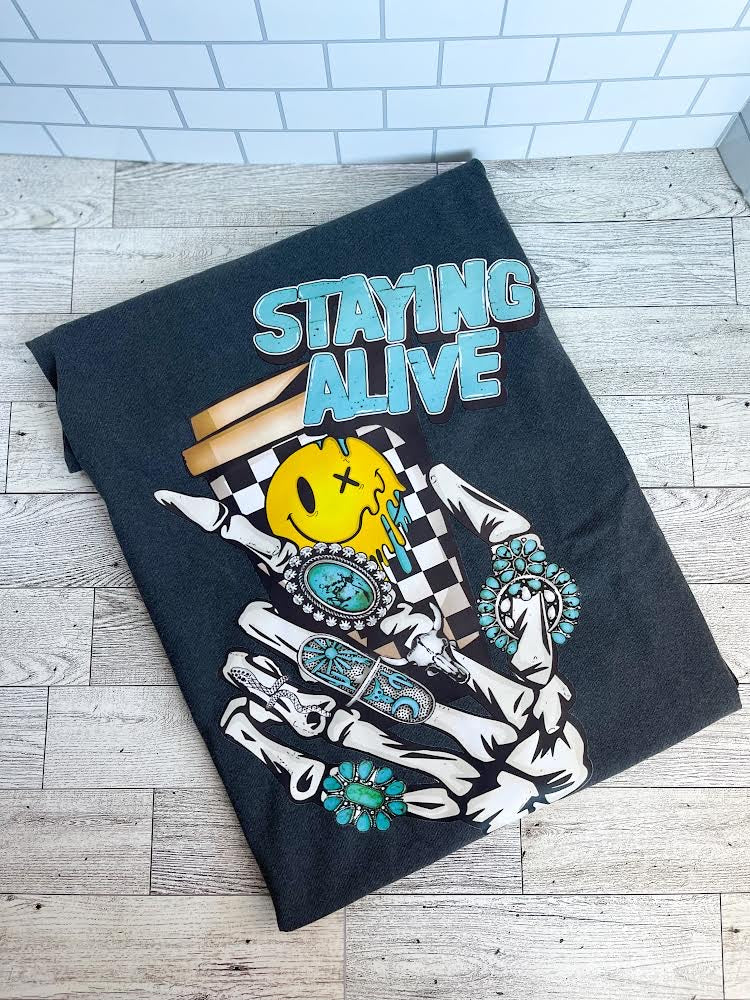 Staying Alive (Front Design) - Comfort Colors TShirt
