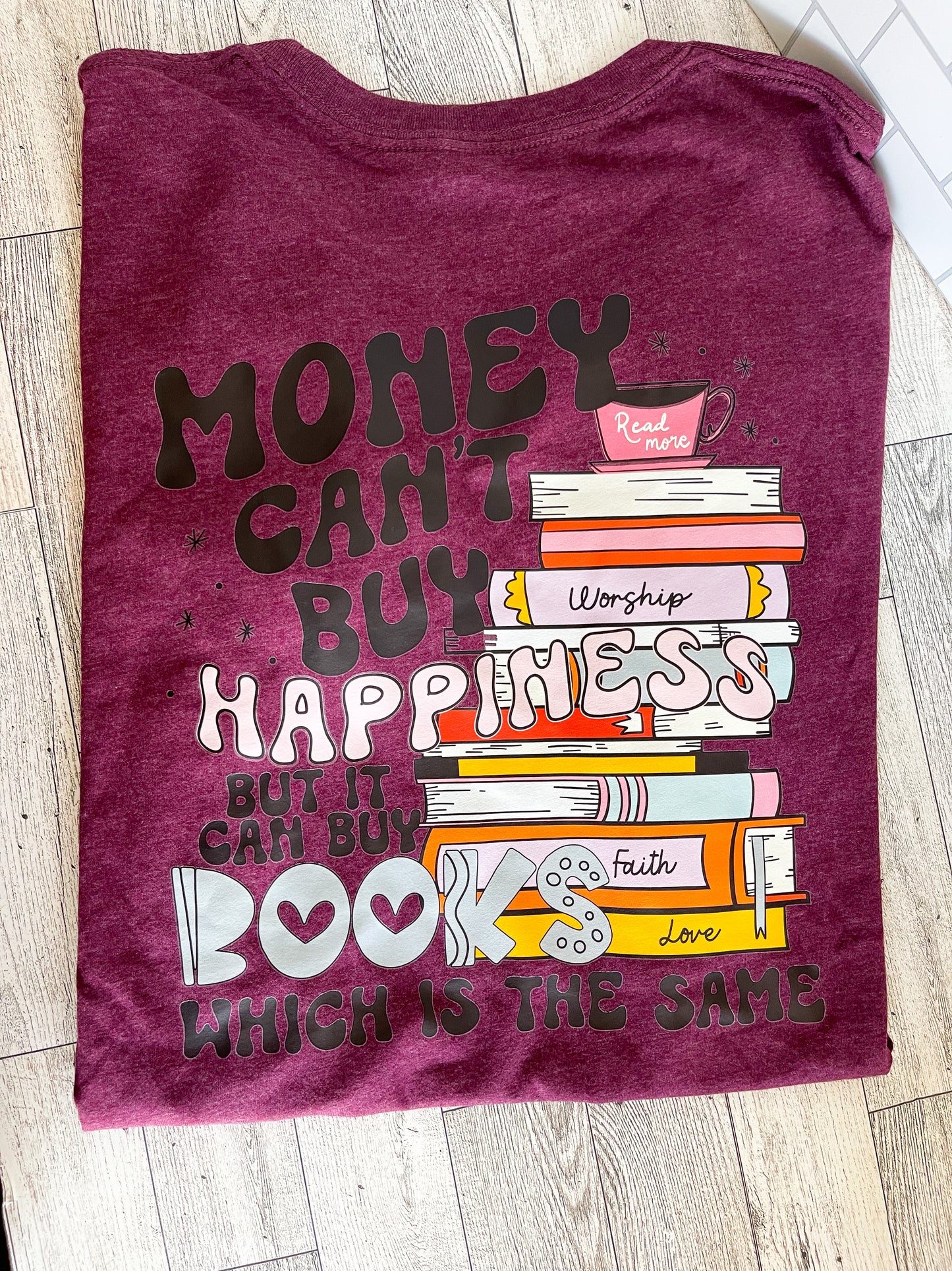 Money Can Buy Books (Front & Back Design) Next Level Apparel TShirt