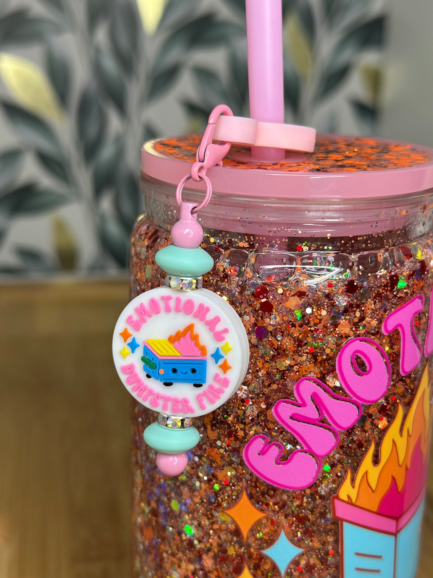 16oz Acrylic Snowglobe cup Emotional Dumpster Fire