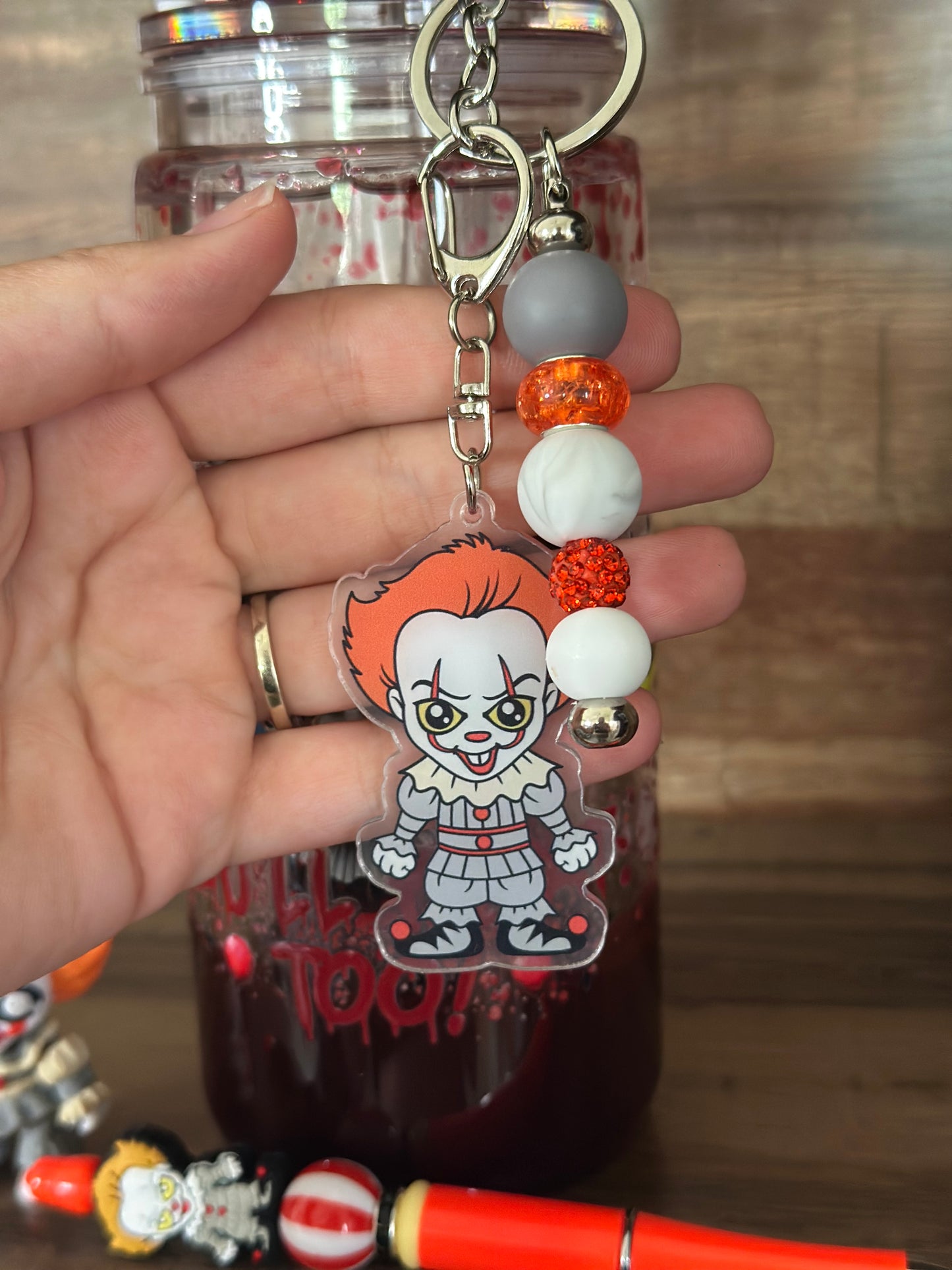 20oz Acrylic Snowglobe cup “IT” gift set