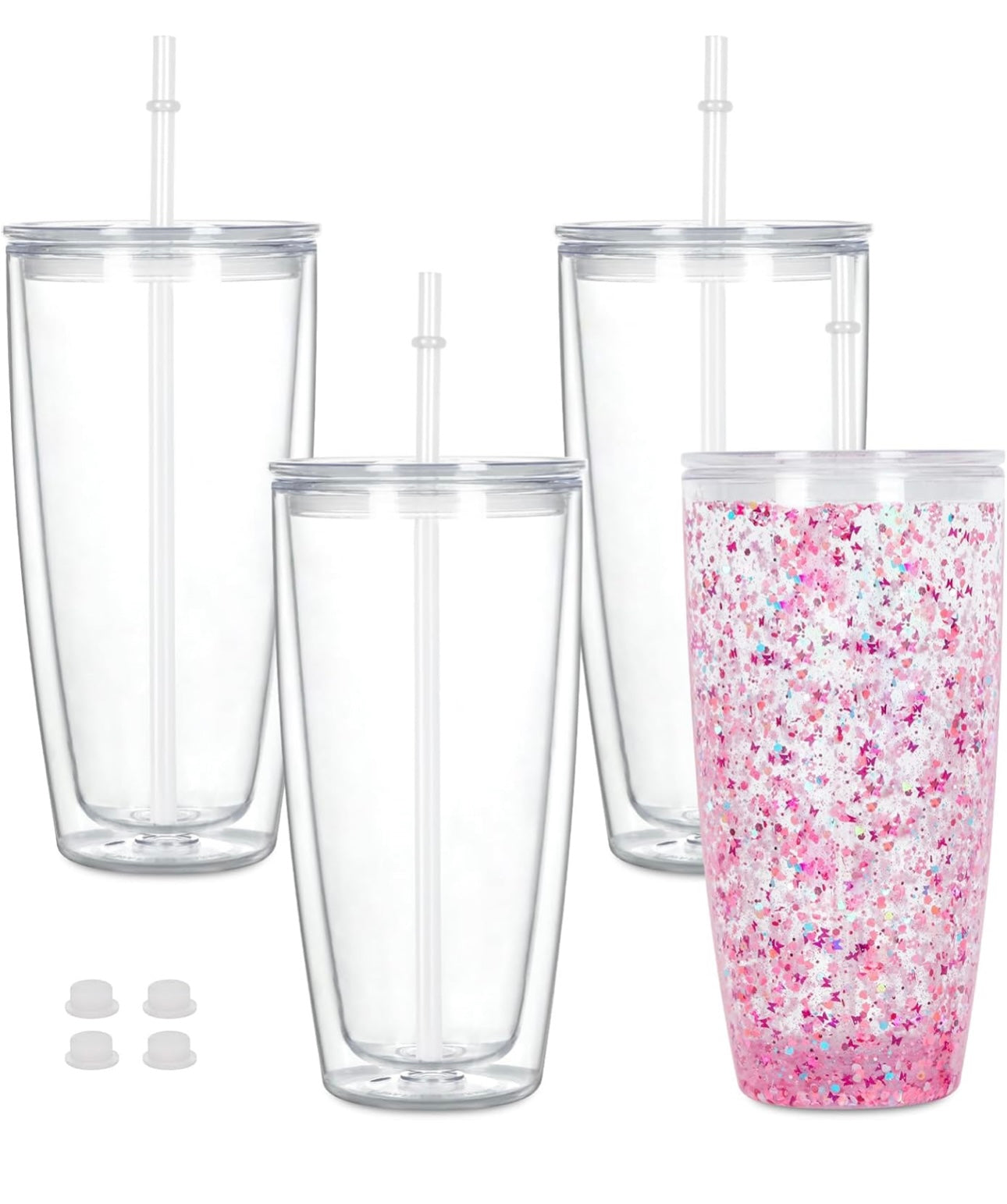 24oz Custom Acrylic Snowglobe cup