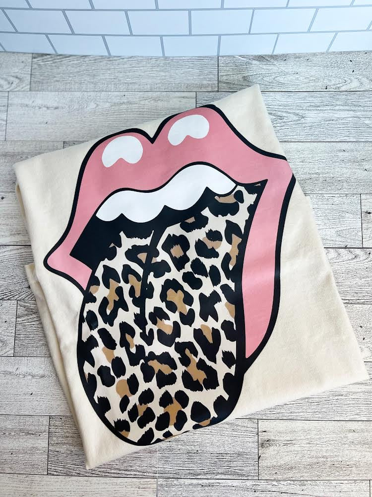 Leopard Tongue (front Design)- Comfort Colors TShirt