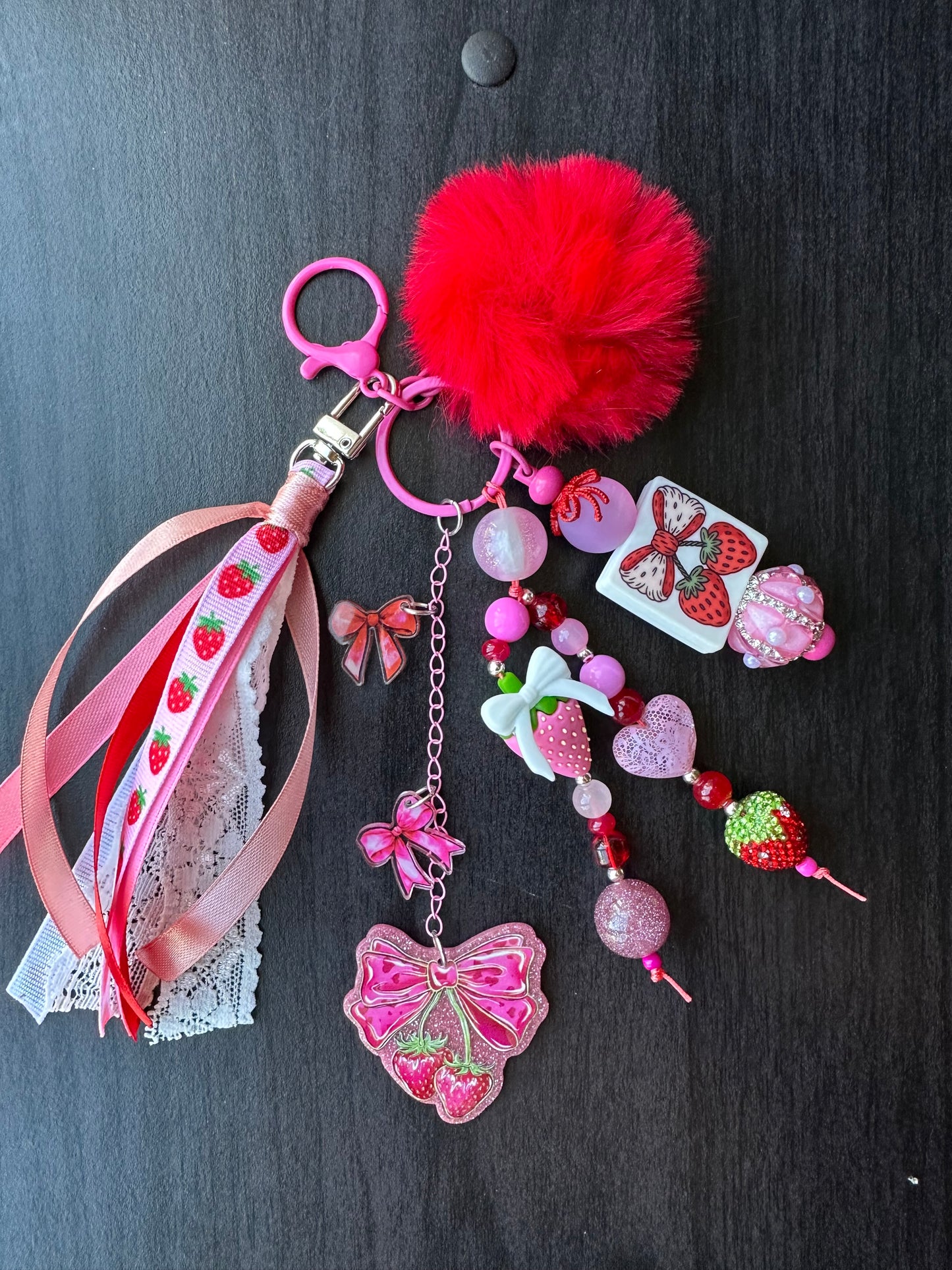 Strawberry Bow Mini Chunk Chain