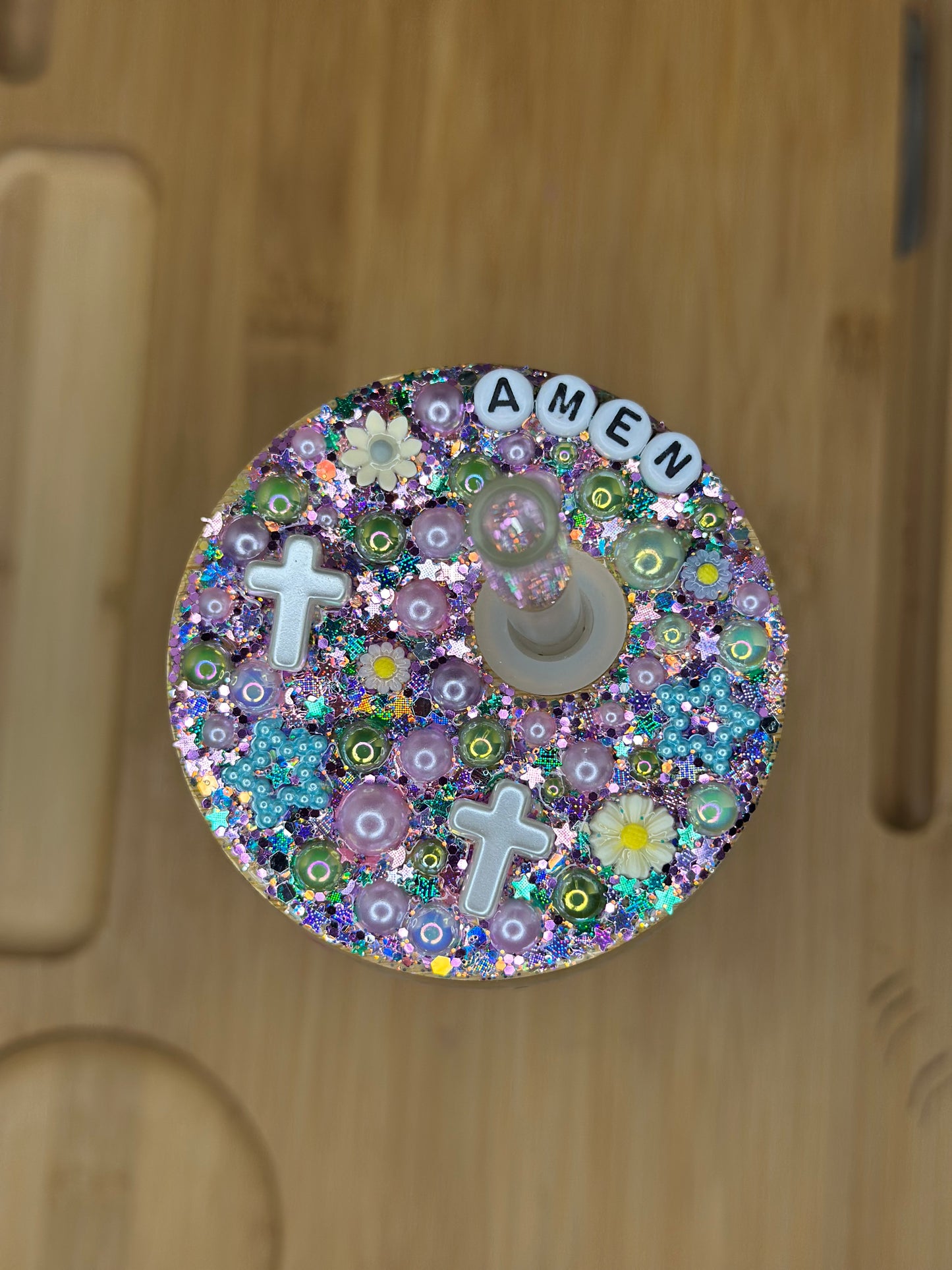 20oz Glass Can cup Bible Affirmation