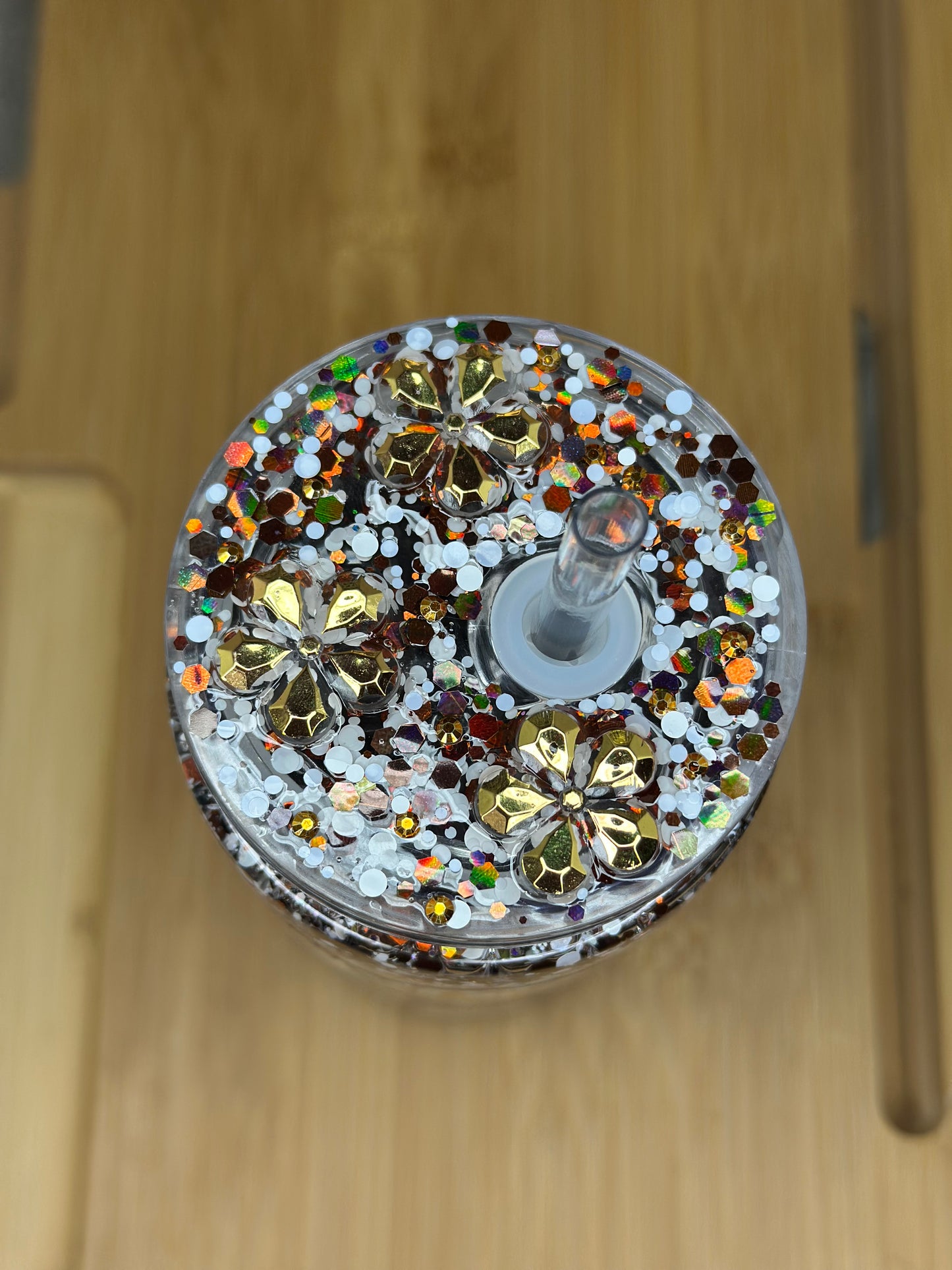 20oz Acrylic Snowglobe cup Disco Ghosts