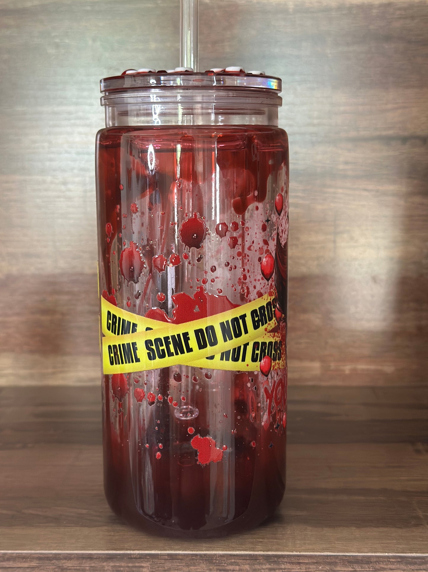 20oz Acrylic Snowglobe cup “IT” gift set