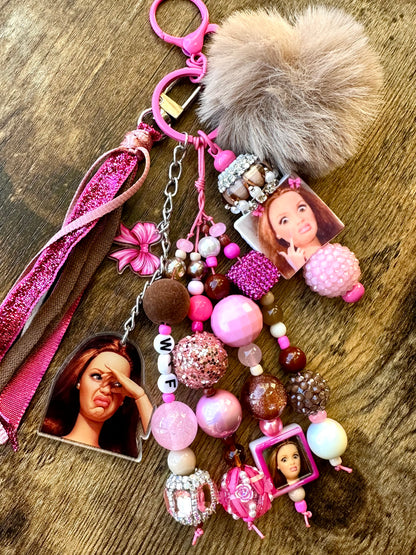 Pink & Brown Crashout Barb Chunk Chain