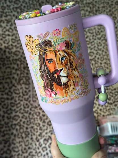 Lion of Judah 40oz stainless steel no spill tumbler