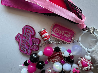 Pink & Black Coke Chunk Chain