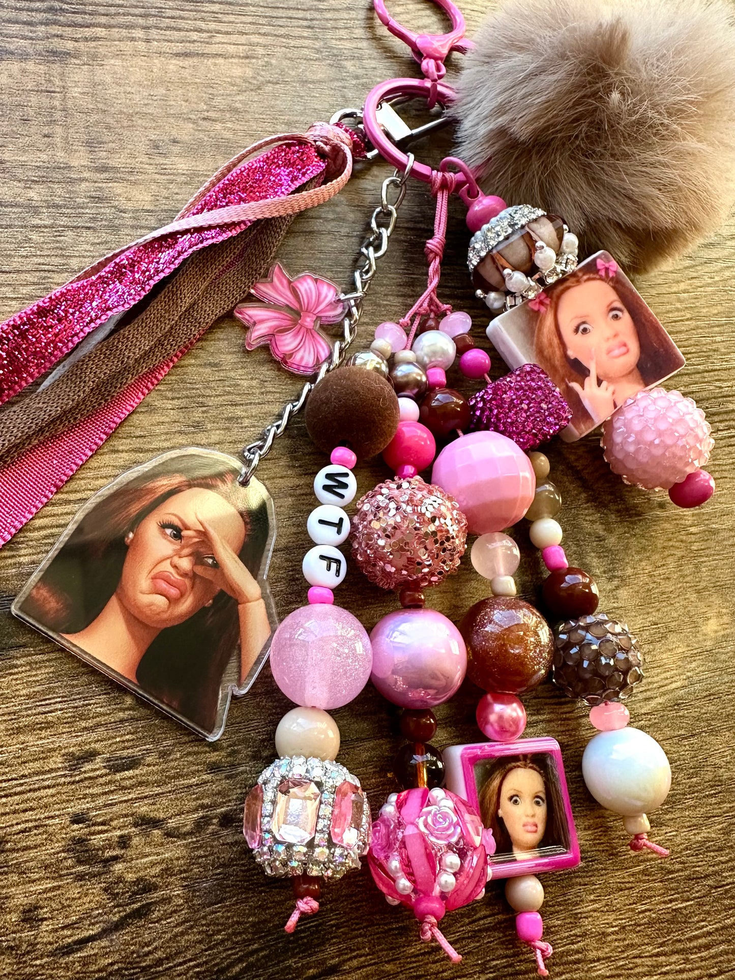 Pink & Brown Crashout Barb Chunk Chain
