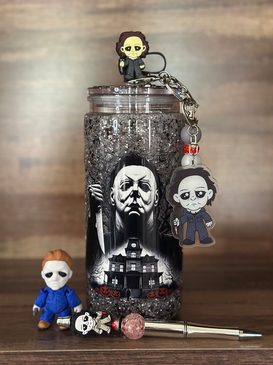 20oz Acrylic Snowglobe cup “Myers” gift set