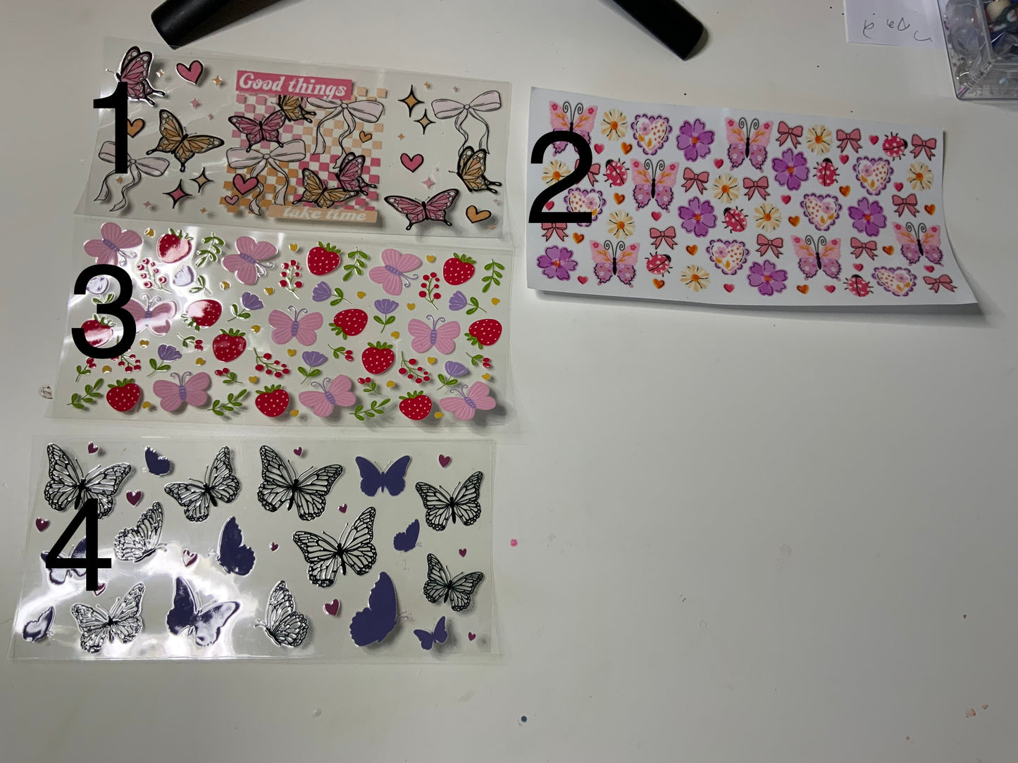 Butterfly and flower wraps