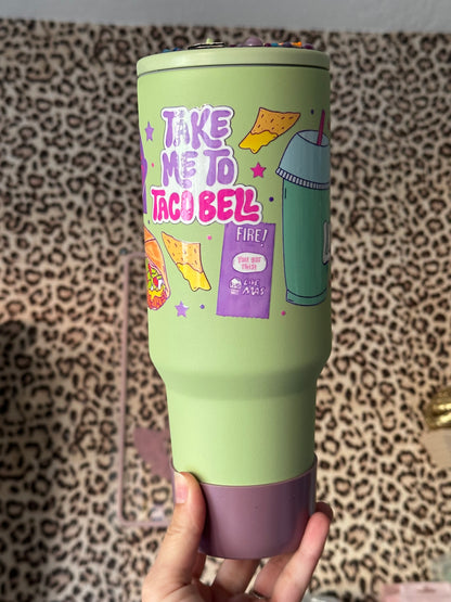 Take me to T Bell 40oz stainless steel no spill tumbler
