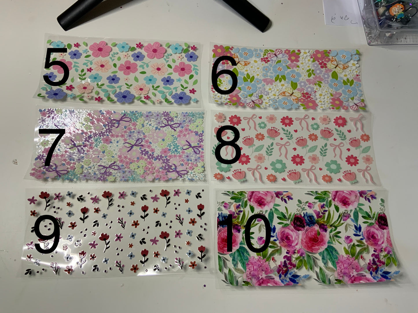 Butterfly and flower wraps