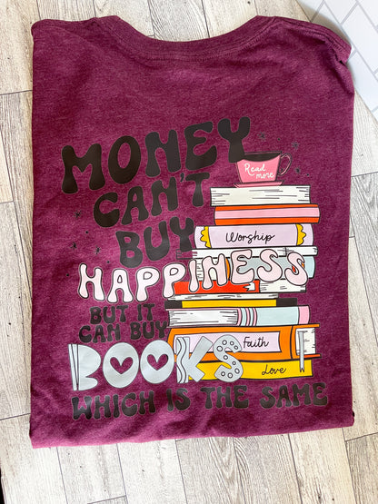 Money Can Buy Books (Front & Back Design) Next Level Apparel TShirt