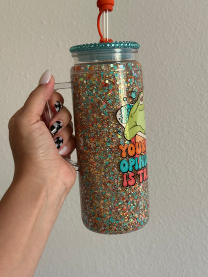 Splish Splash your opinion is trash 20oz Acrylic snowglobe with matching freshie