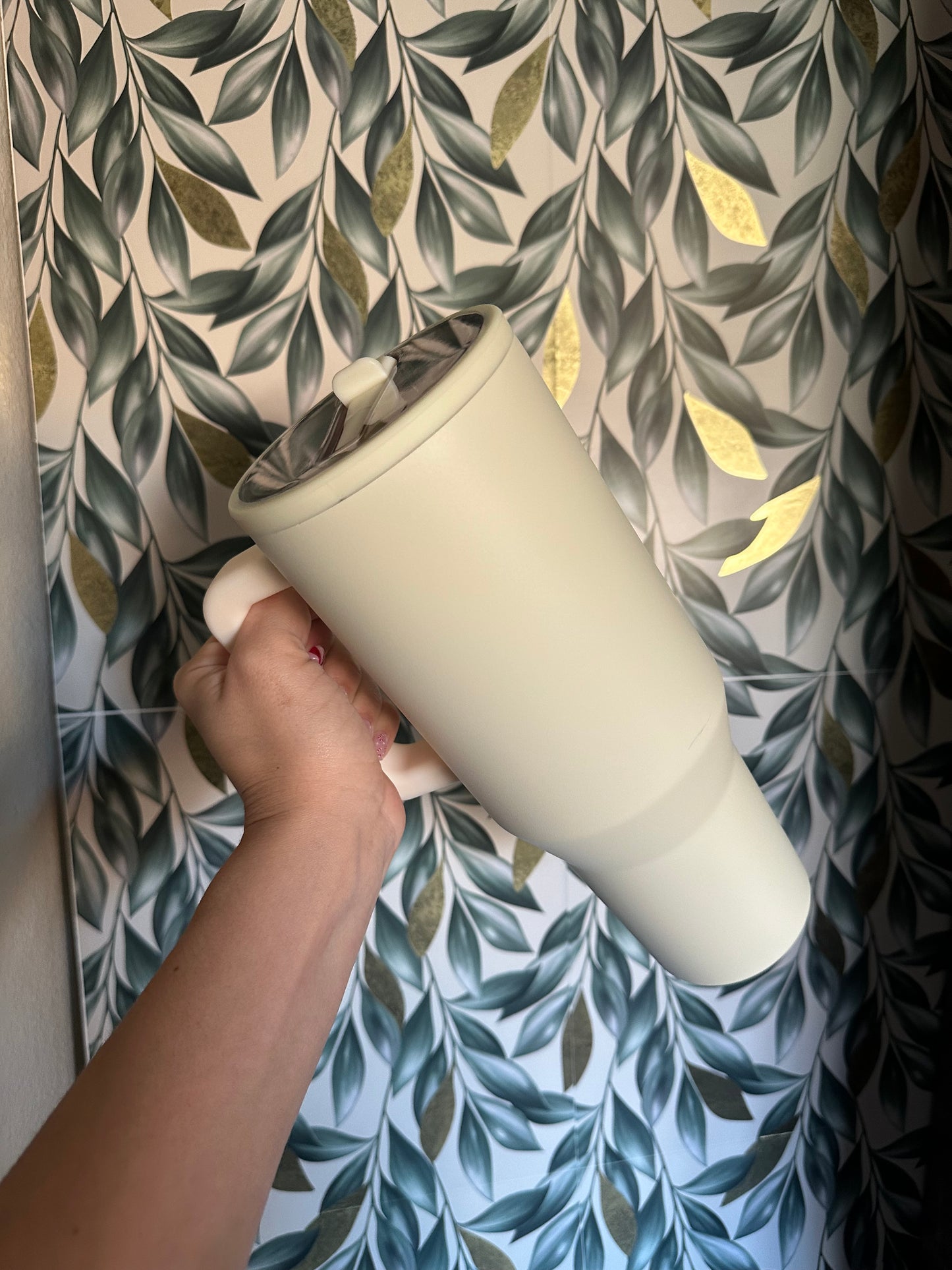 40oz Custom Stainless Steel no spill top.