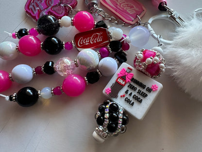 Pink & Black Coke Chunk Chain