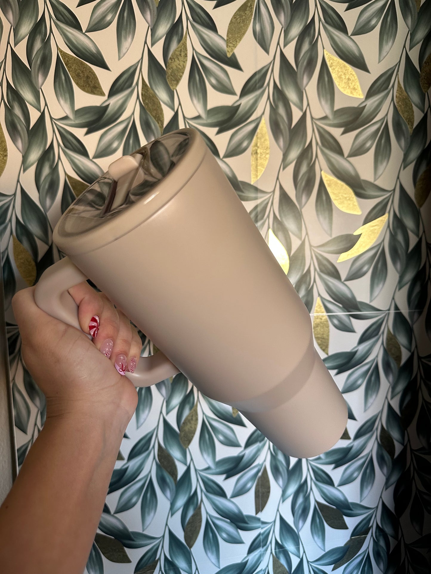 40oz Custom Stainless Steel no spill top.