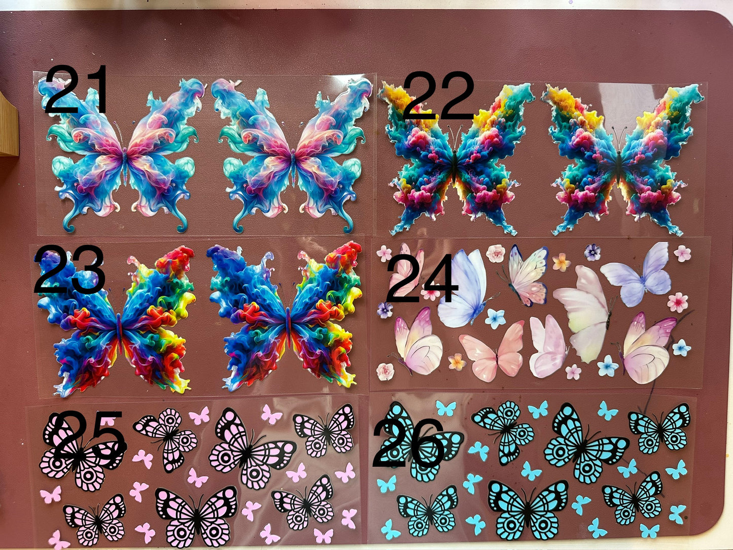 Butterfly and flower wraps