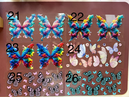 Butterfly and flower wraps