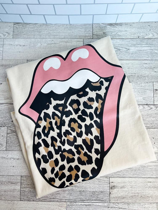 Leopard Tongue (front Design)- Comfort Colors TShirt