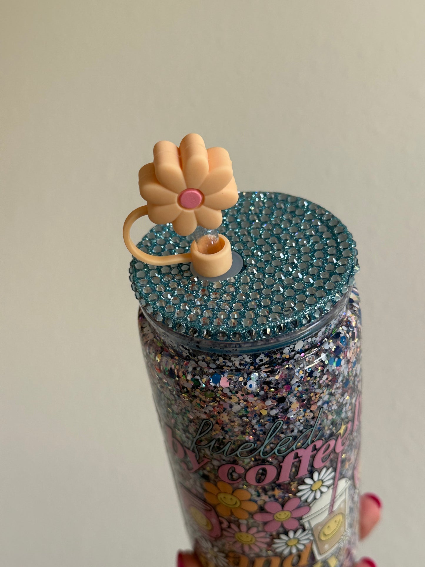 Iced Coffee & Anxiety 20oz Acrylic Tumbler with Freshie