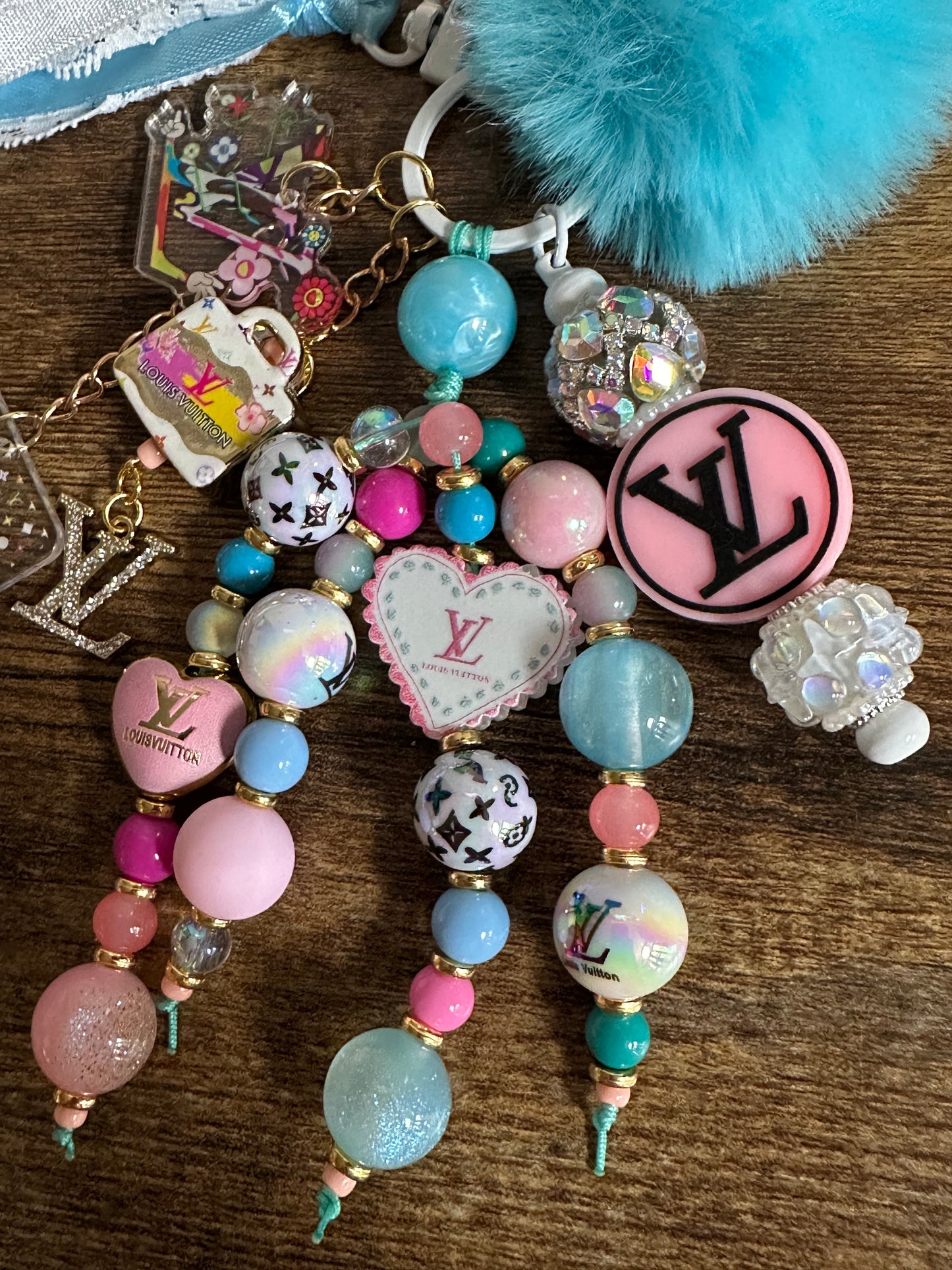 Colorful LV Designer Inspired Chunk Chain
