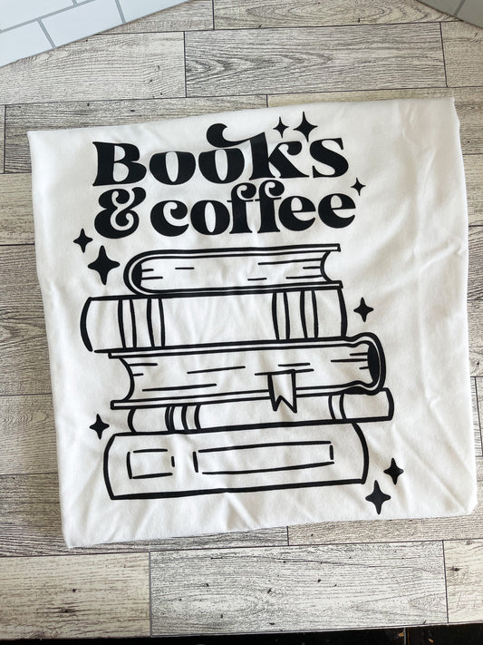 Books & Coffee (Front Design) Next Level Apparel TShirt
