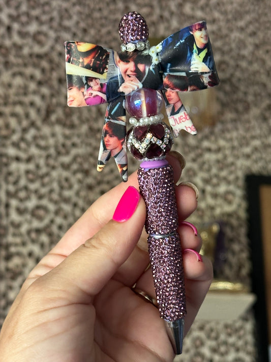 Bieber Bow Boujie Pen purple