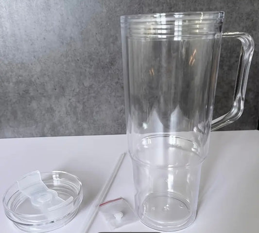 40oz Custom Acrylic Snowglobe tumbler