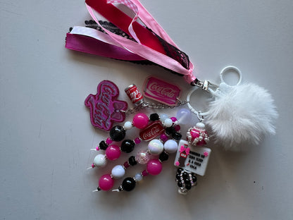 Pink & Black Coke Chunk Chain
