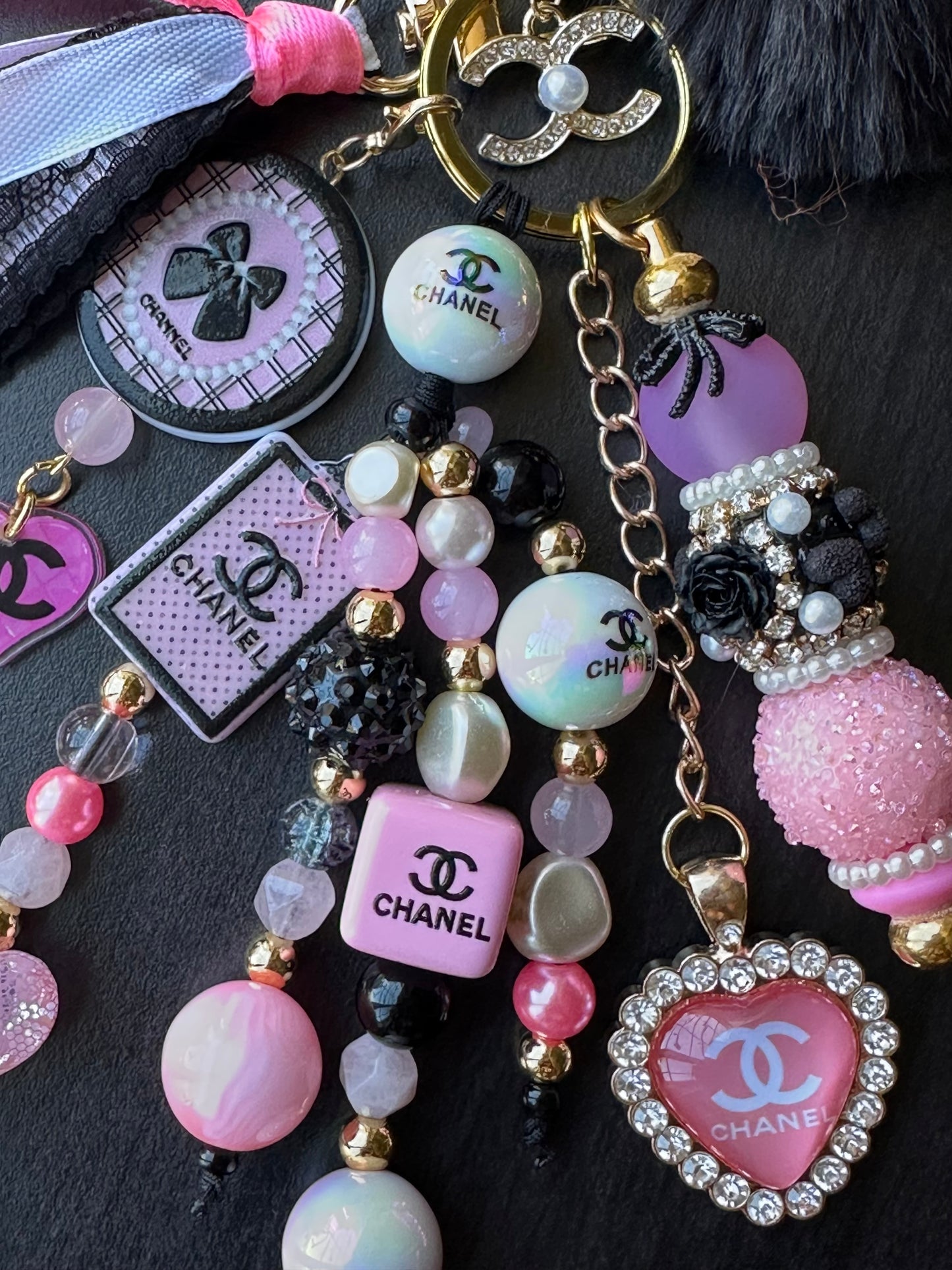 Pink CC Designer Inspired Chunk Chain