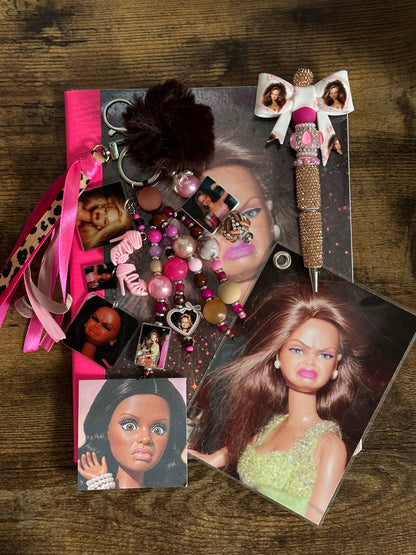 Crashout Barb Pink & Brown Chunk Chain Stationary Bundle