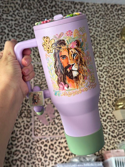 Lion of Judah 40oz stainless steel no spill tumbler