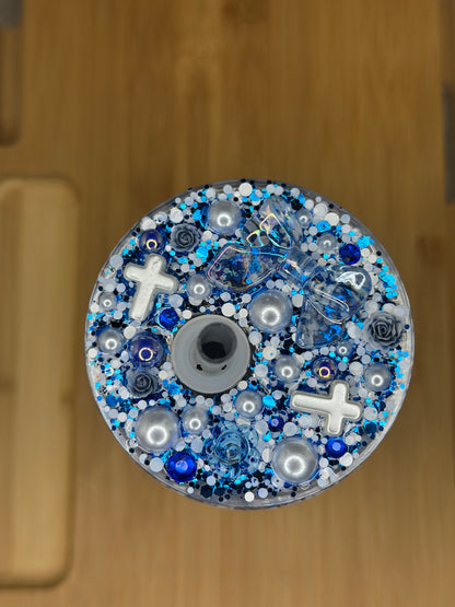 20oz Acrylic Snowglobe cup Love Like Jesus.