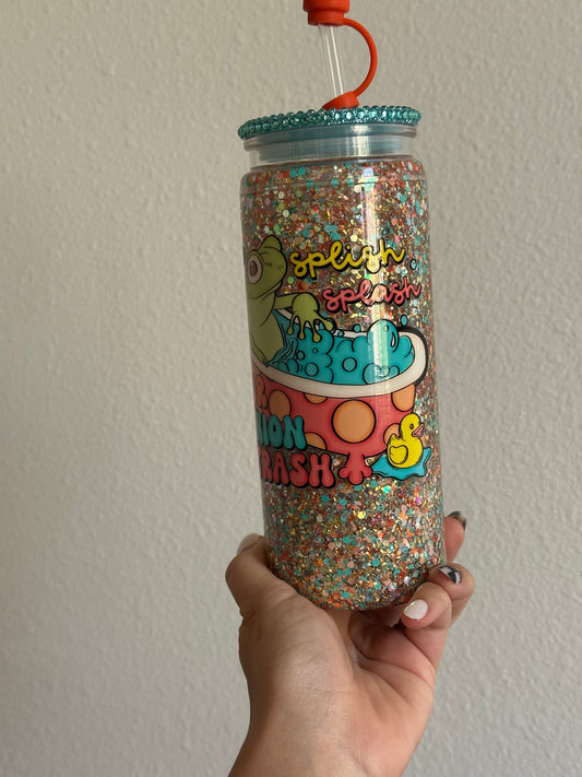 Splish Splash your opinion is trash 20oz Acrylic snowglobe with matching freshie