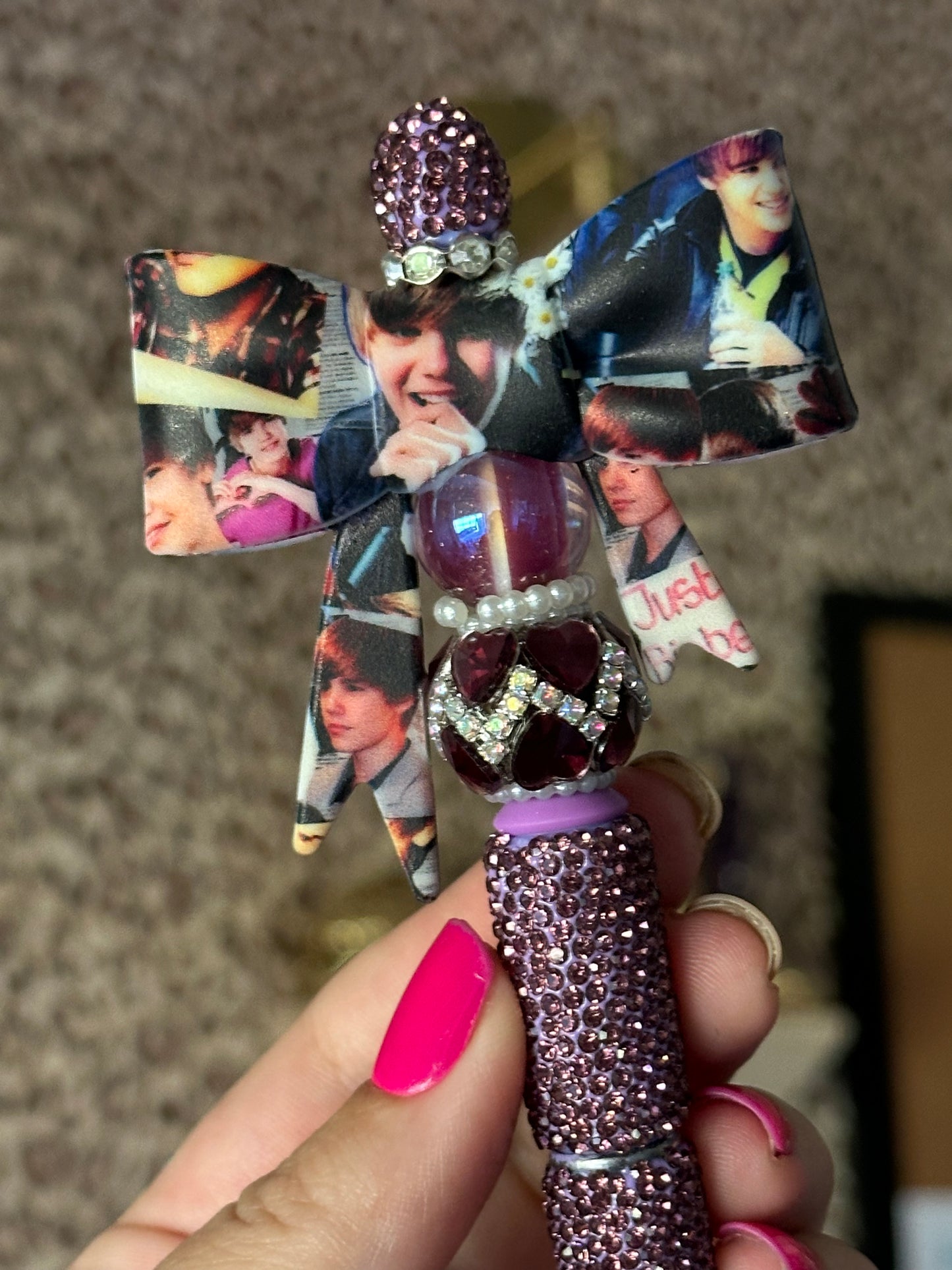Bieber Bow Boujie Pen purple