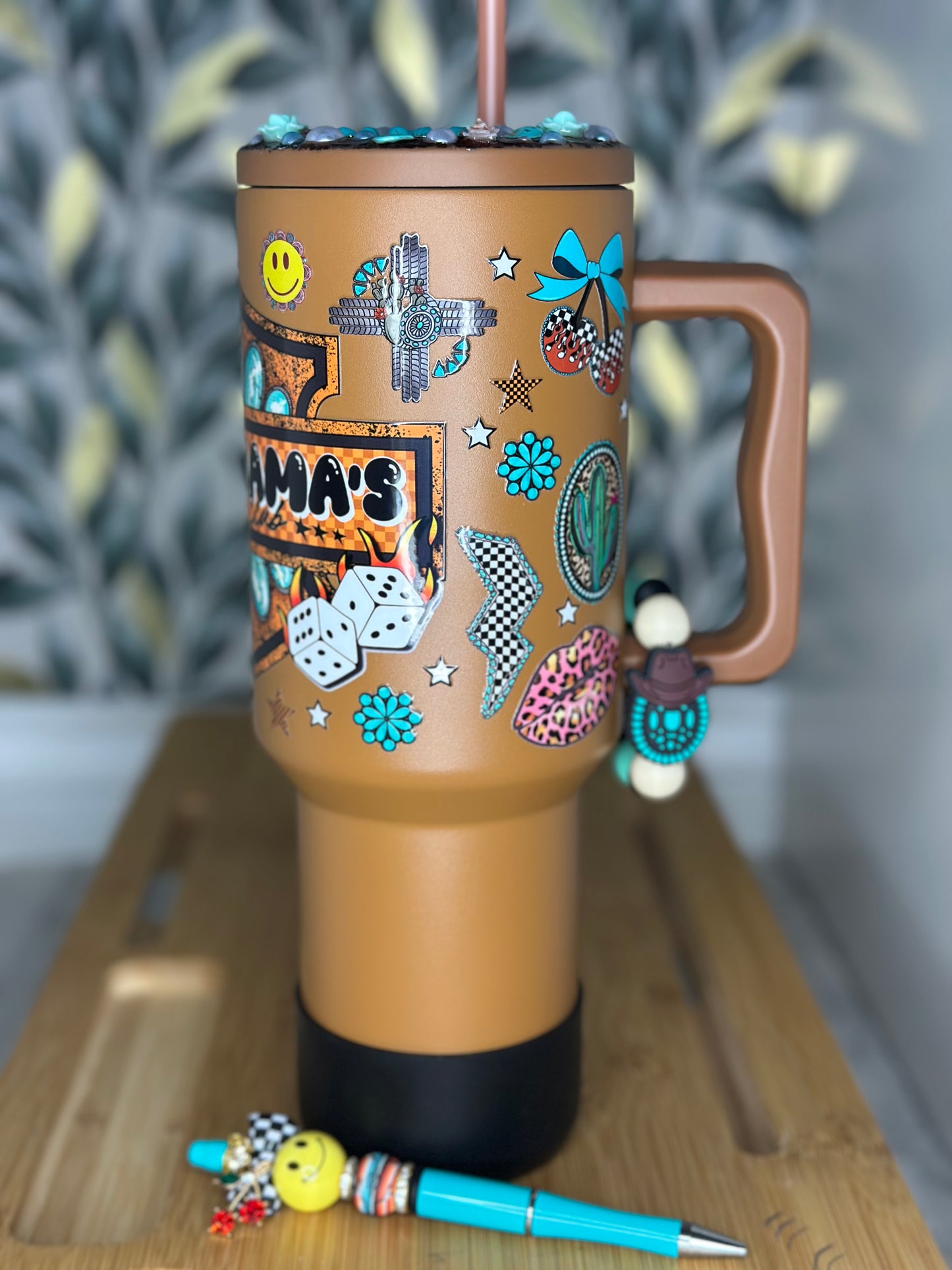 40oz Stainless Steel tumbler Feral Mama Social Club