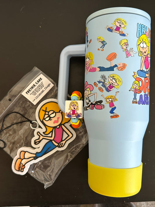Lizzie 40oz stainless no spill with Freshie