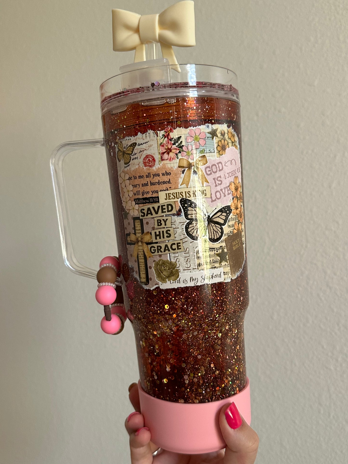 Faith 40oz Acrylic Tumbler with Freshie