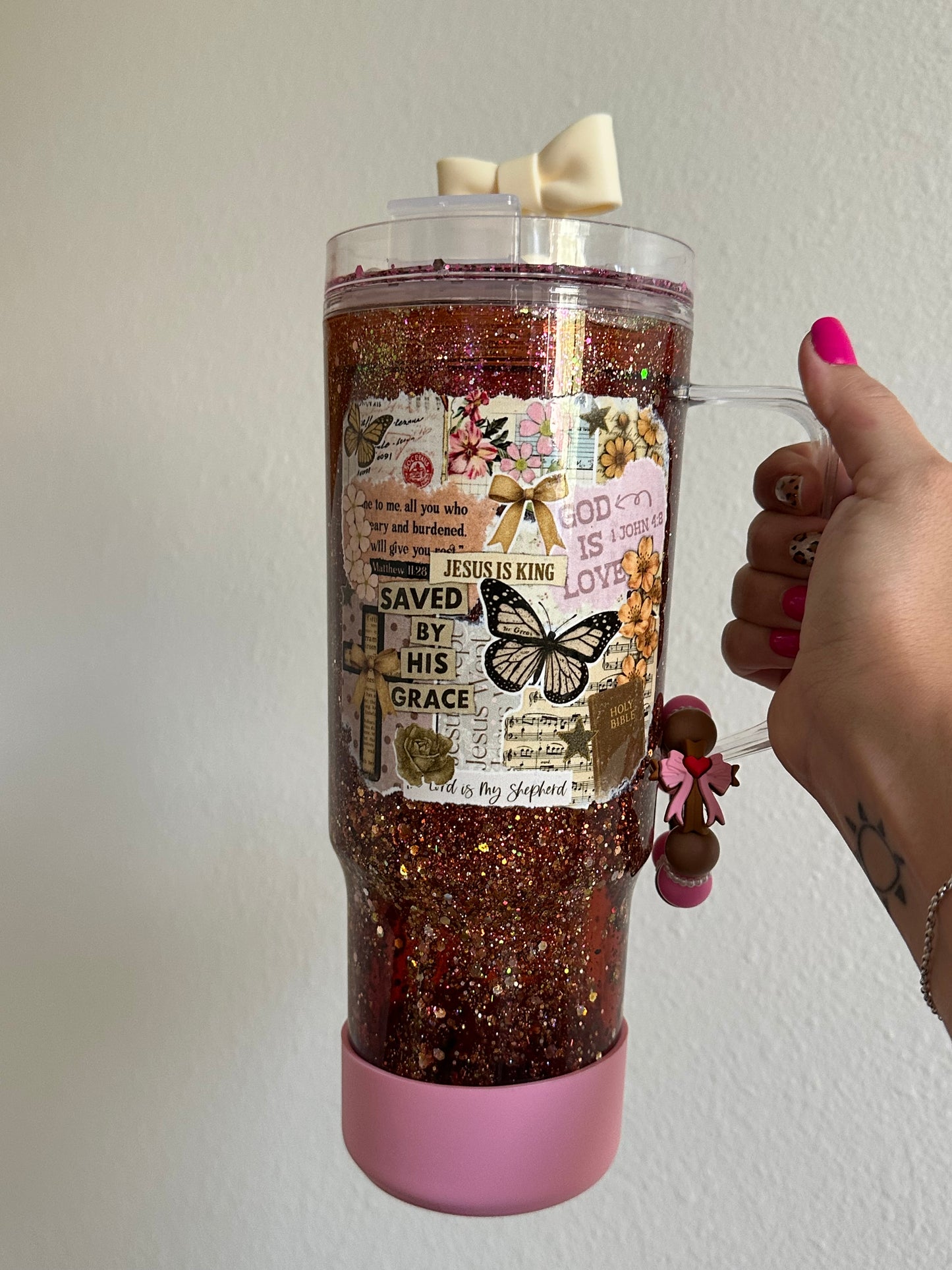 Faith 40oz Acrylic Tumbler with Freshie