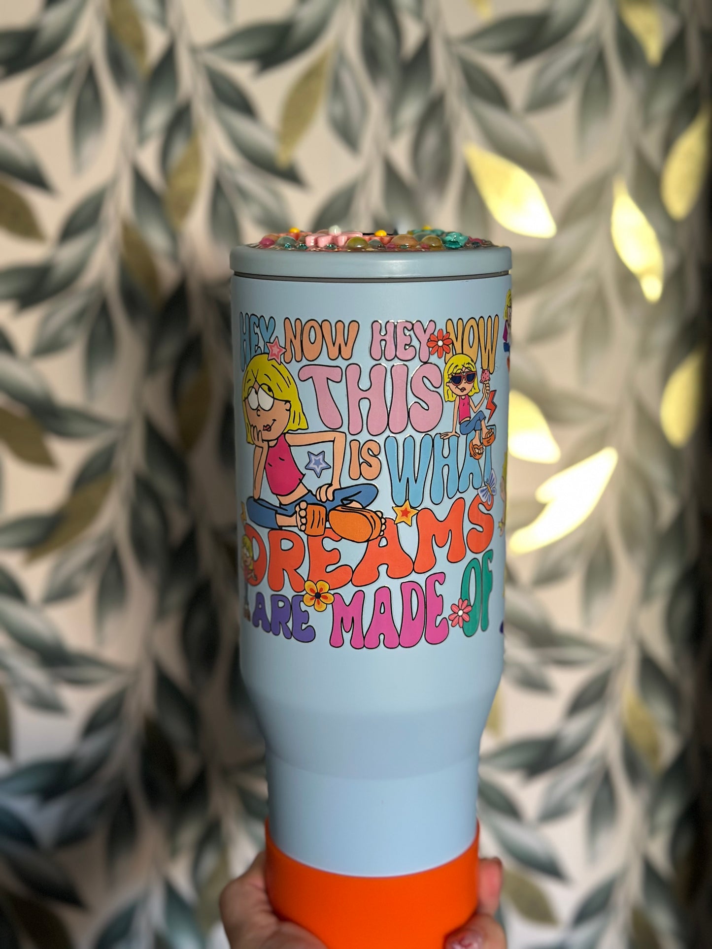 40oz Stainless steel Lizzie no spill tumbler