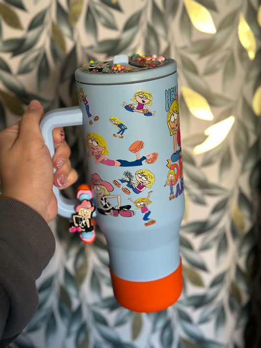 40oz Stainless steel Lizzie no spill tumbler