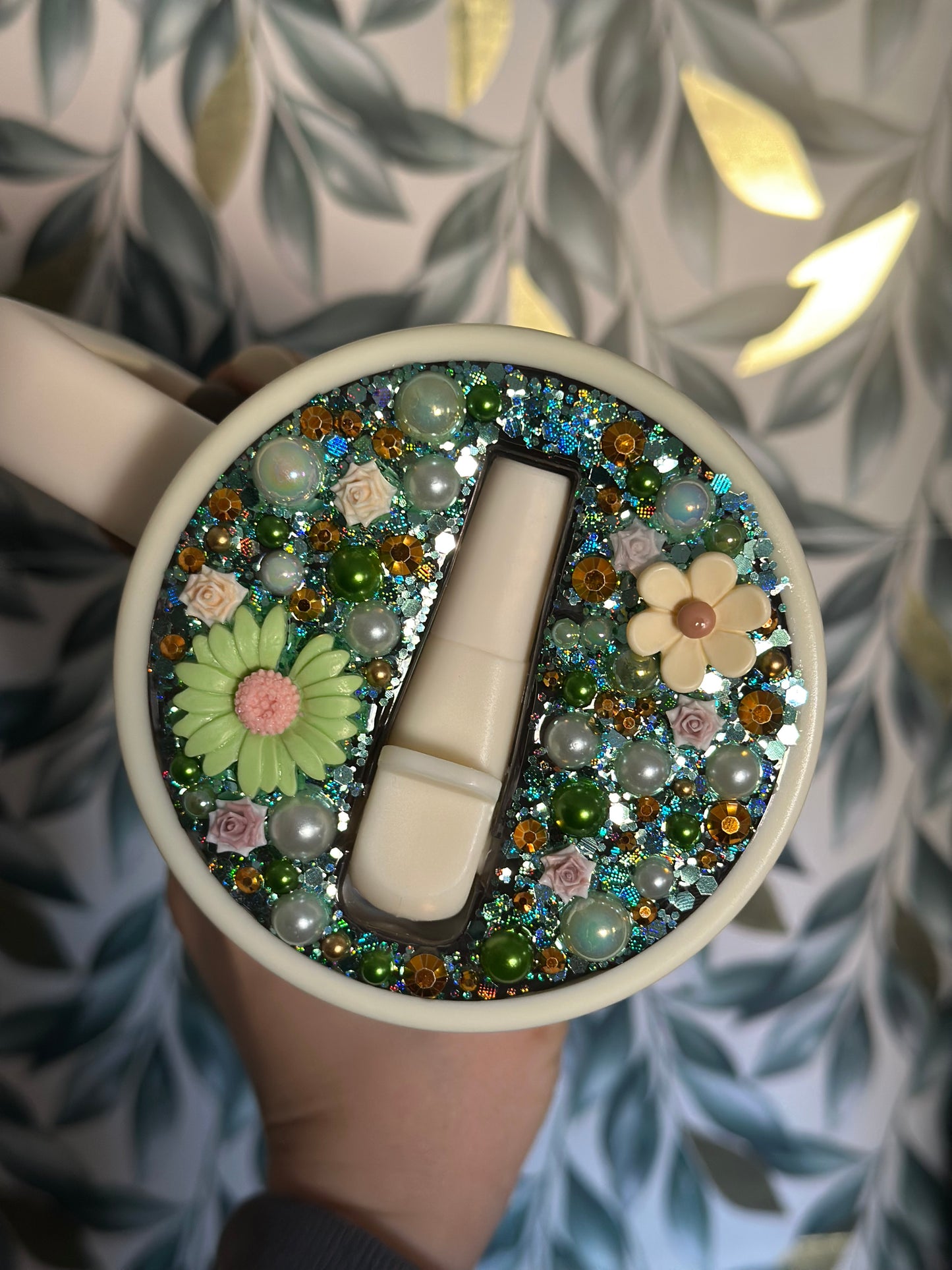 40oz Stainless steel neautral flower no spill tumbler