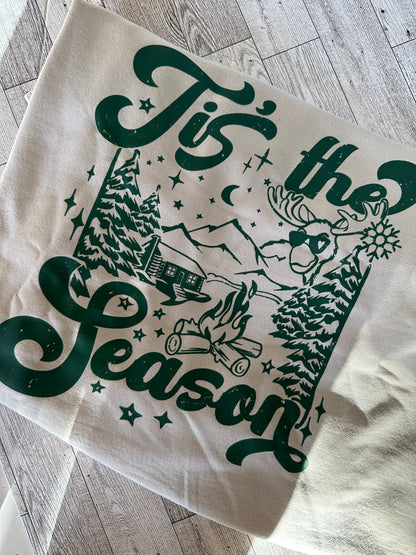 Tis the season (Front & back Design)- Gildan crewneck Sweatshirt