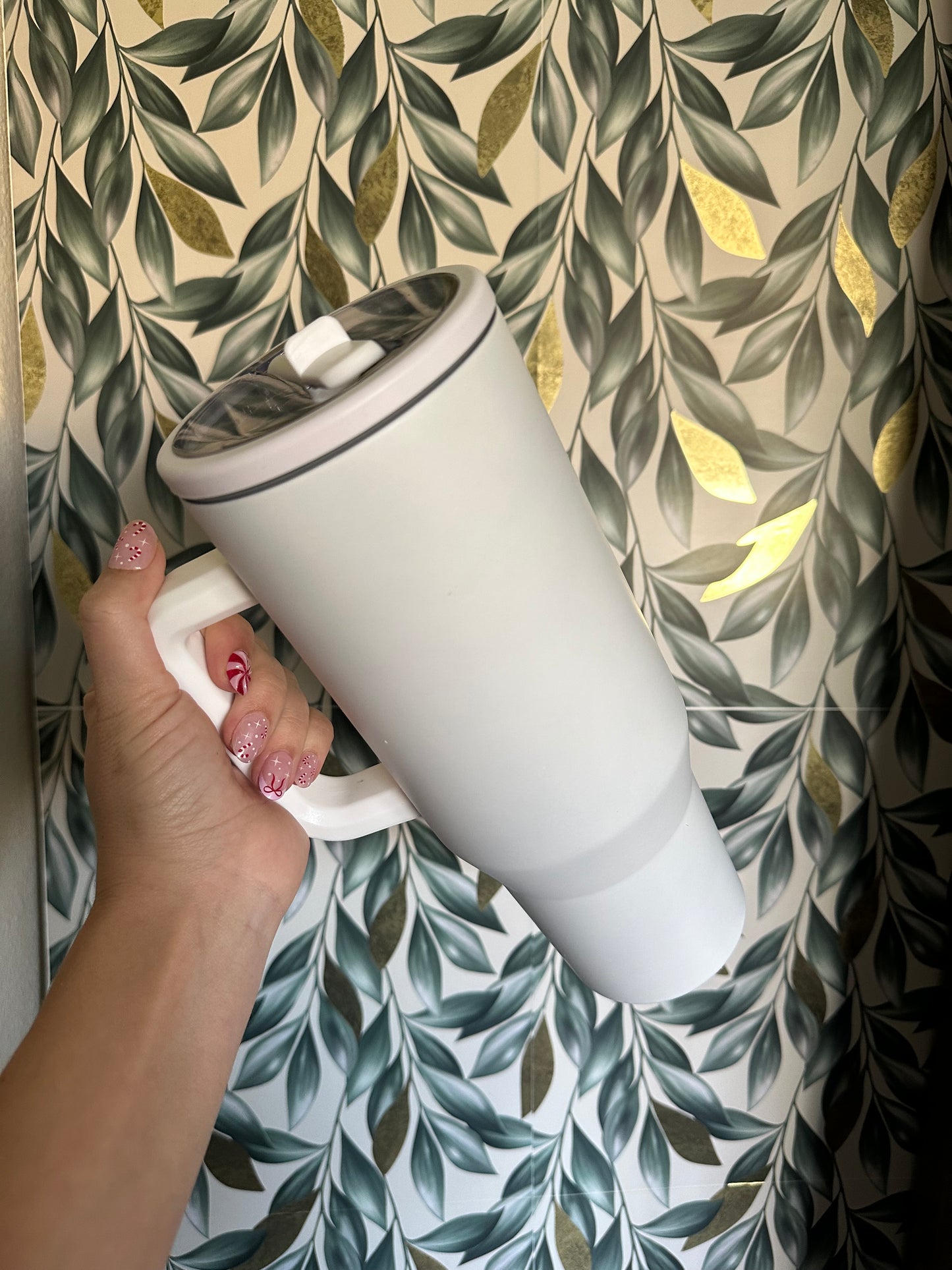 40oz Custom Stainless Steel no spill top.