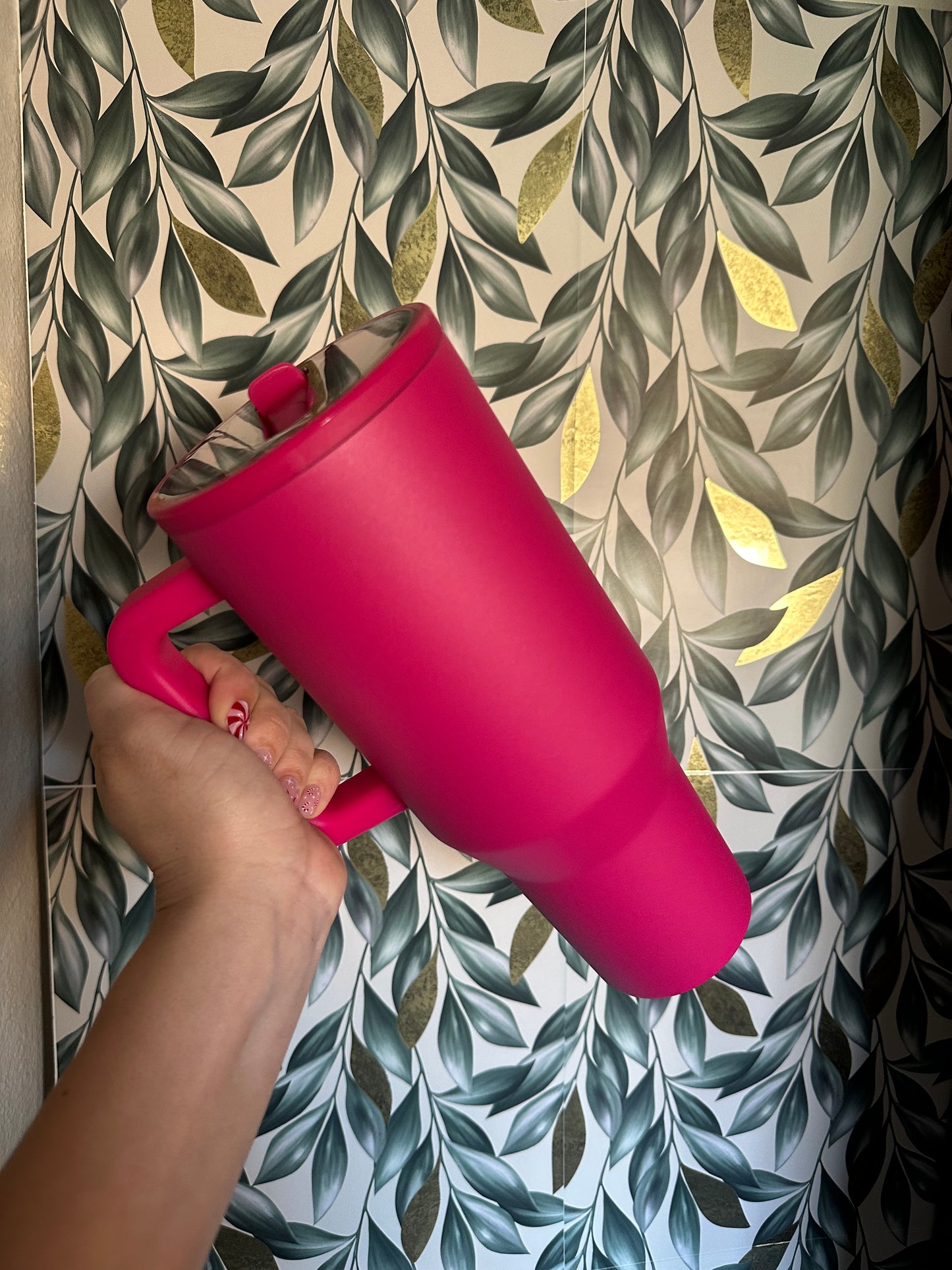 40oz Custom Stainless Steel no spill top.