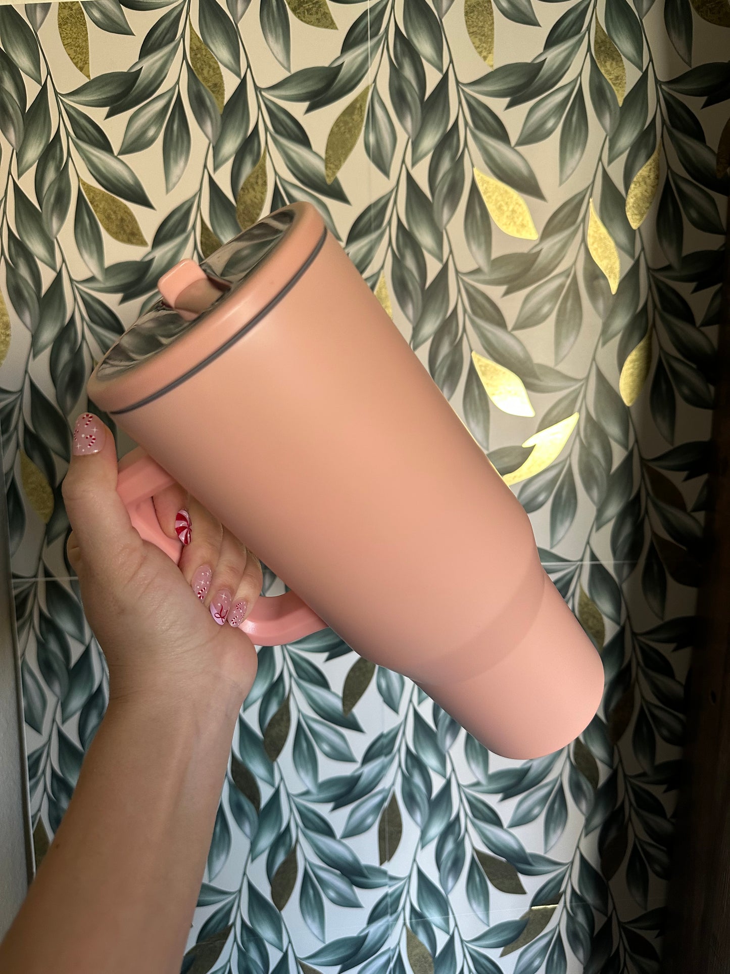 40oz Custom Stainless Steel no spill top.