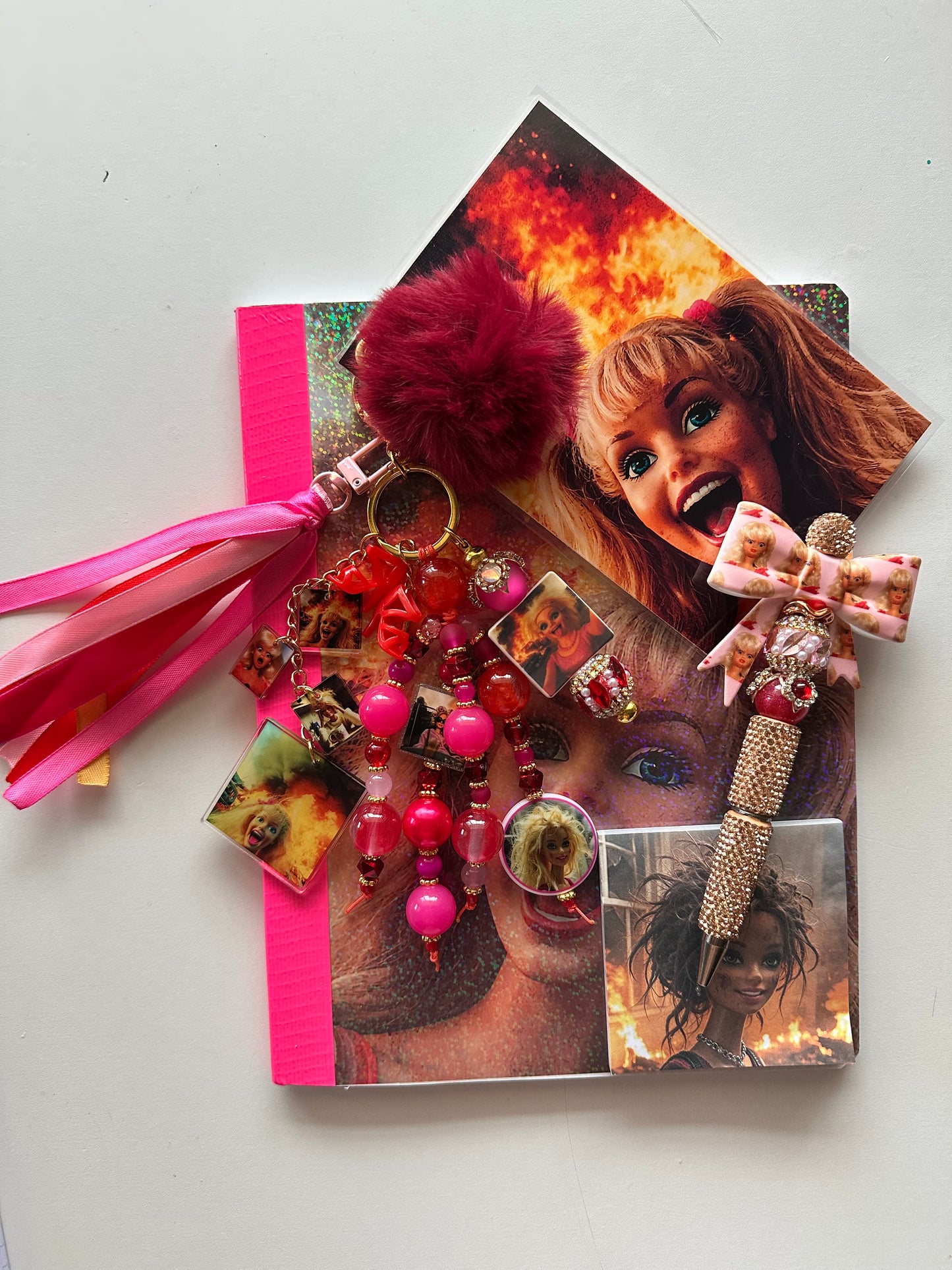 Crashout Barb Pink & Red Chunk Chain Stationary Bundle